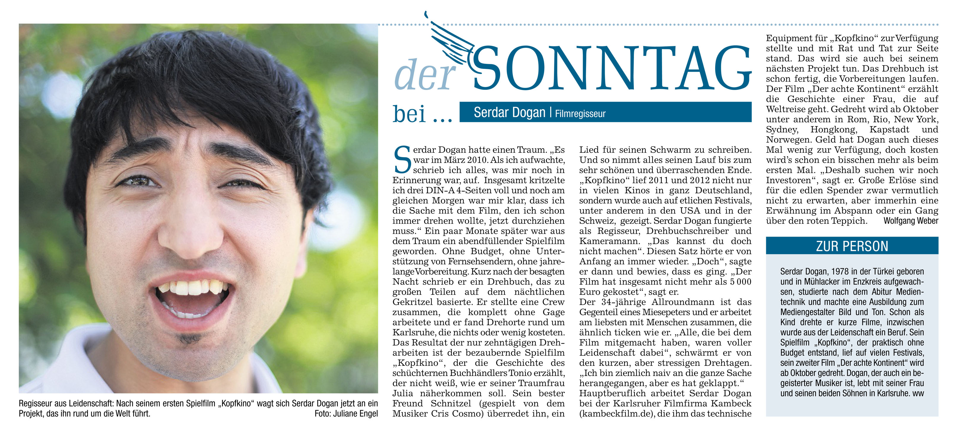 BNN (2.6.2013) “Der Sonntag bei <b>Serdar Dogan</b>” - BNN_D8K_Juni2013